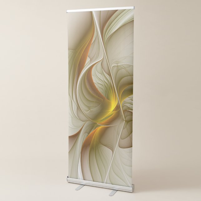 Colours of Precious Metals, Abstract Fractal Art Retractable Banner (3/4)
