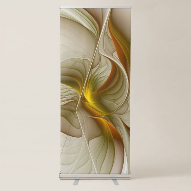 Colours of Precious Metals, Abstract Fractal Art Retractable Banner (Front)