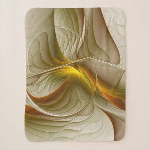 Colours of Precious Metals, Abstract Fractal Art Sherpa Blanket
