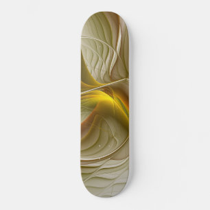 Colours of Precious Metals, Abstract Fractal Art Skateboard