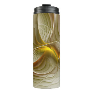 Colours of Precious Metals, Abstract Fractal Art Thermal Tumbler