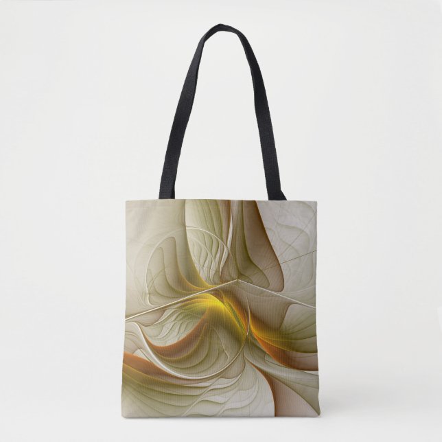 Colours of Precious Metals, Abstract Fractal Art Tote Bag (Front)