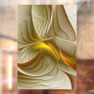 Colours of Precious Metals, Abstract Fractal Art Window Cling