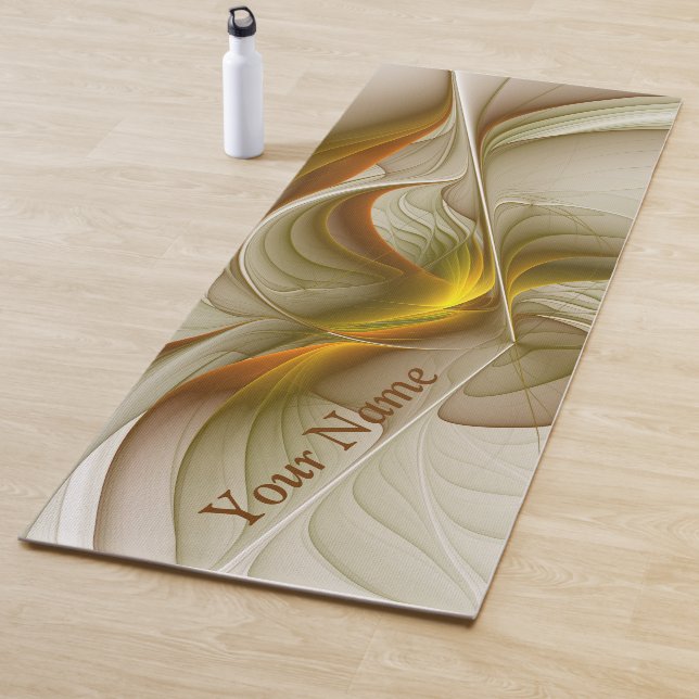 Colours of Precious Metals, Abstract Fractal Name Yoga Mat (In Situ)