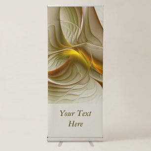 Colours of Precious Metals, Abstract Fractal Text Retractable Banner
