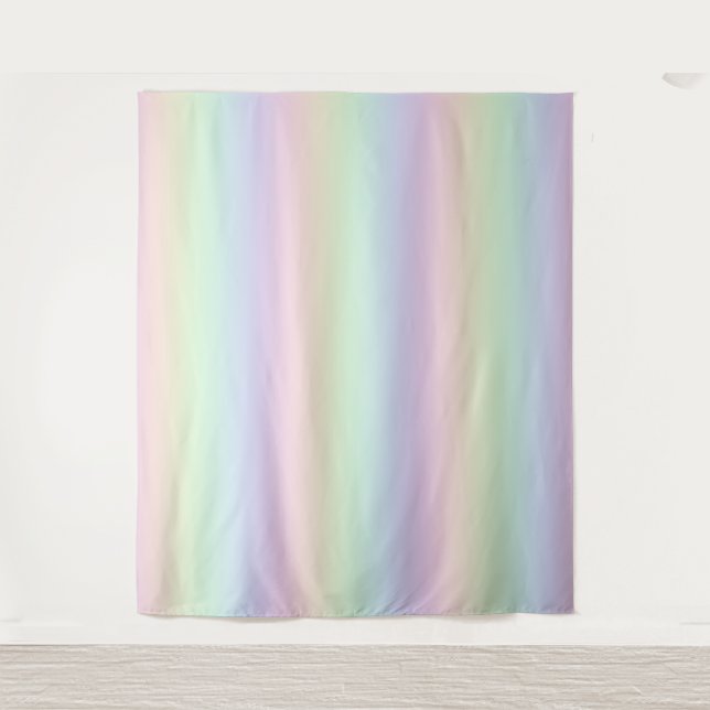 Colours of Rainbow Pastel Party PhotoBooth Backdro Tapestry (Front)