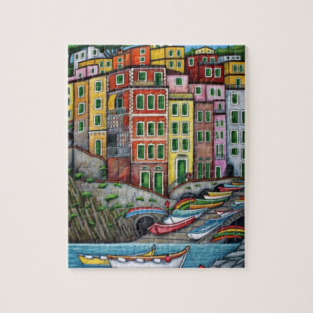 Colours of Riomaggiore, Cinque Terre Puzzle (Vertical)