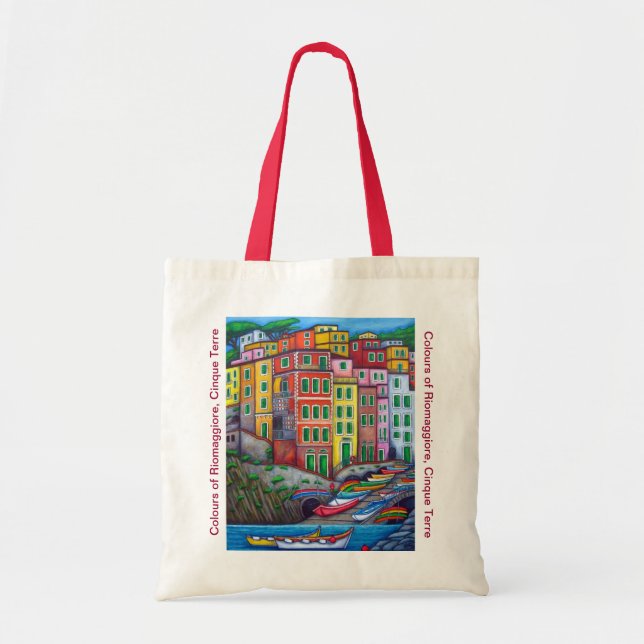 Colours of Riomaggiore Cinque Terre Tote Bag (Front)