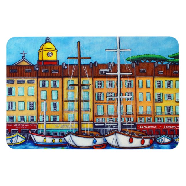 Colours of Saint-Tropez Magnet by Lisa Lorenz (Horizontal)