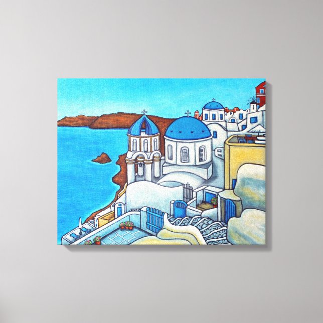 Colours of Santorini Canvas Print by Lisa Lorenz (Front)