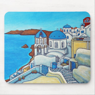 Colours of Santorini Mouse Pad by Lisa Lorenz