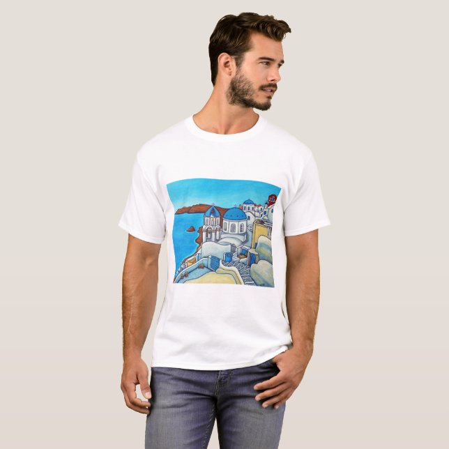 Colours of Santorini T-shirt (Front Full)