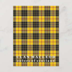 Colours of Scotland Clan MacLeod of Lewis Tartan Postcard