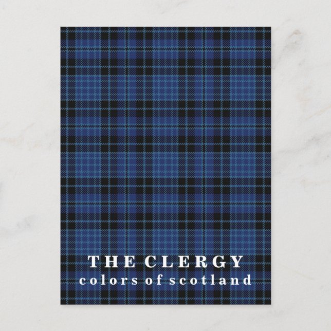 Colours of Scotland Clergy Tartan Postcard (Front)