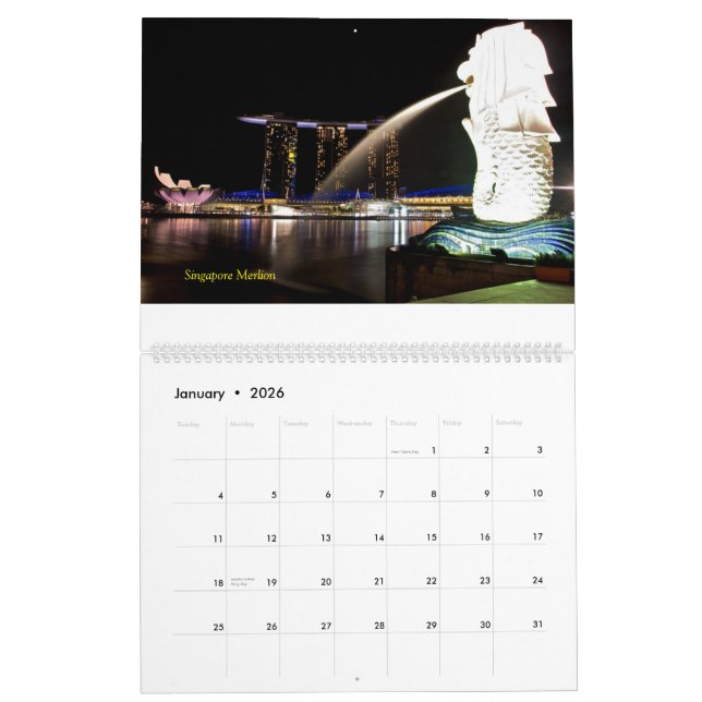Colours of Singapore by Night Calendar (Jan 2026)