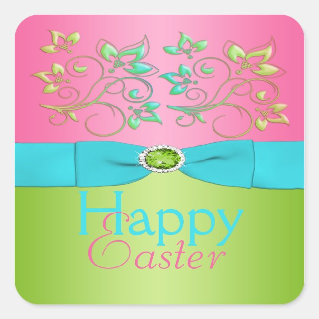 Colours of Spring Easter Sticker (Front)