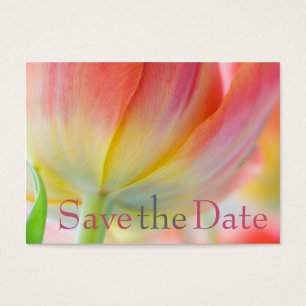 Colours of Spring Tulip Save the Date Mini Card