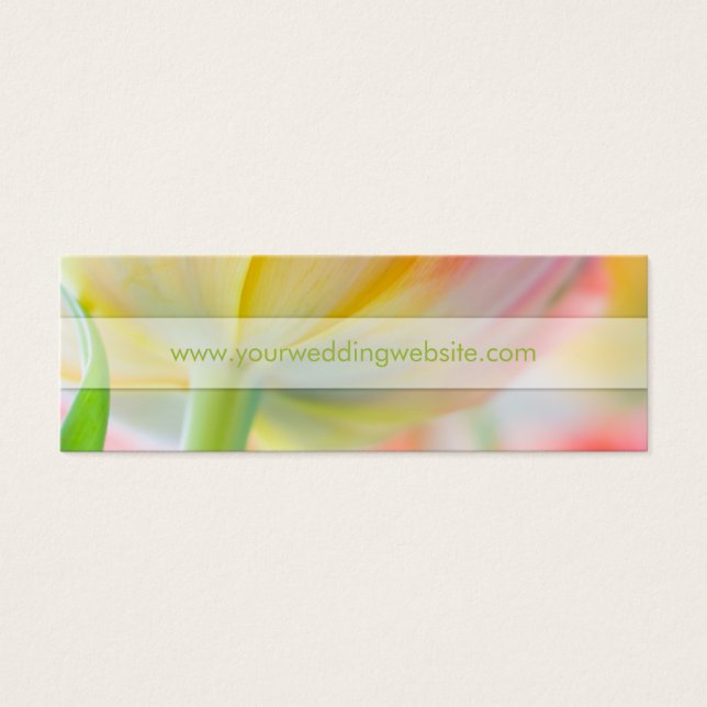 Colours of Spring Tulip • Wedding Website Card (Front)