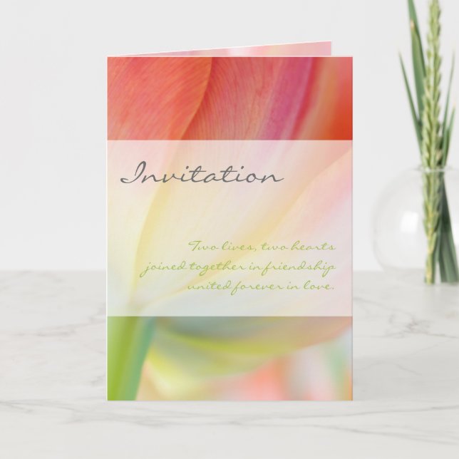 Colours of Spring • Wedding Invitation Card (Front)