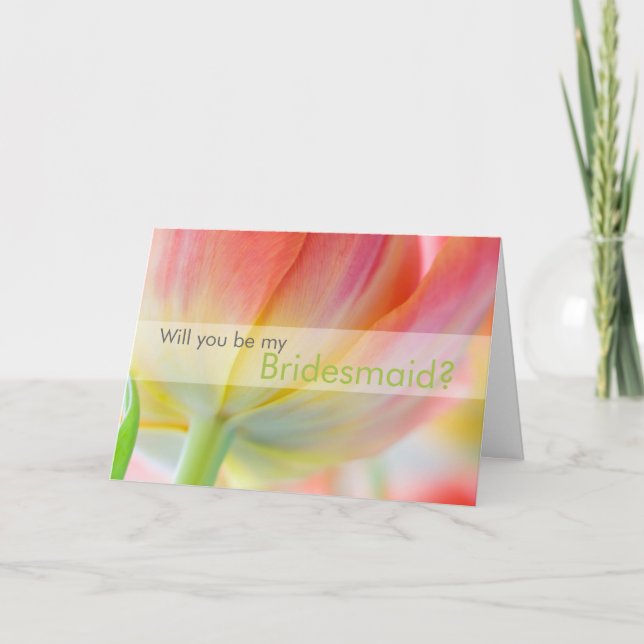 Colours of Spring • Will You Be My Bridesmaid Card (Front)