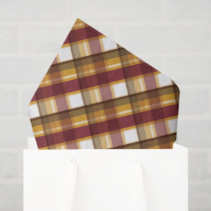 Colours Of The Autumn Plaid Pattern Tissue Paper