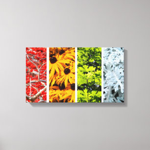 Colours of the Changing Seasons Quadriptych Canvas Print