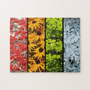 Colours of the Changing Seasons Quadriptych Jigsaw Puzzle