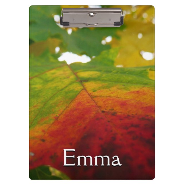 Colours of the Maple Leaf Autumn Nature Photograph Clipboard (Front)