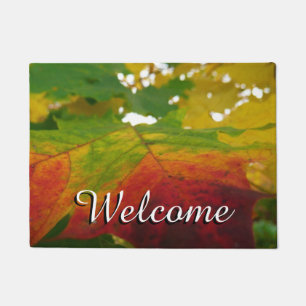 Colours of the Maple Leaf Autumn Nature Photograph Doormat