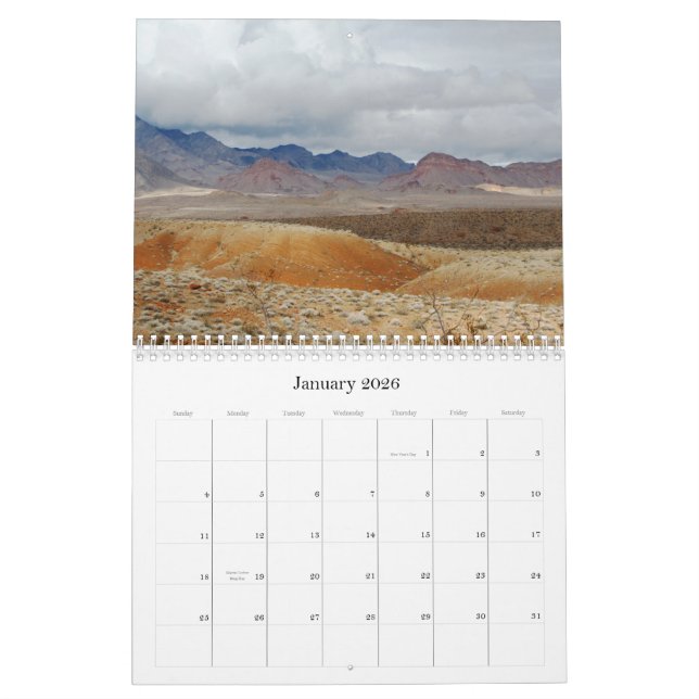 Colours of the Mojave 2011 Calendar (Jan 2026)