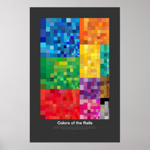 Colours of the Rails (dark) Poster