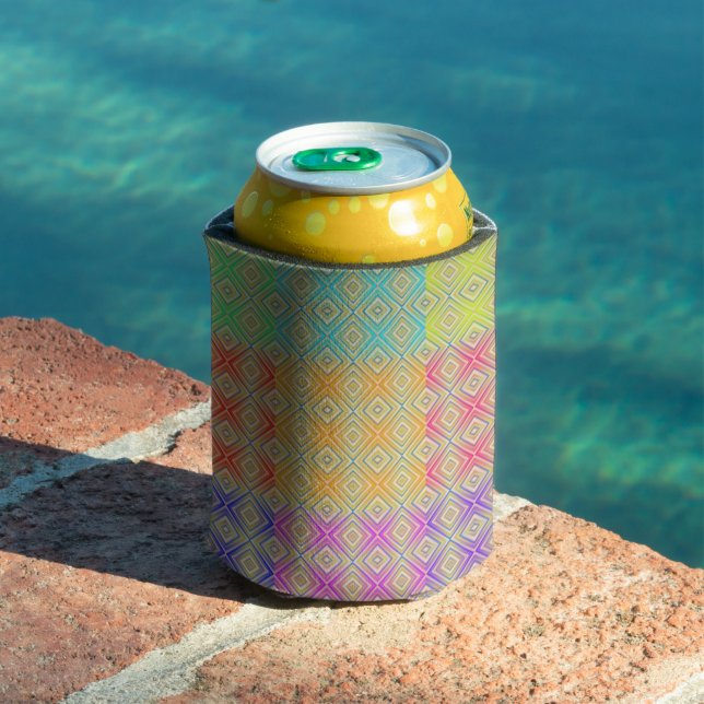 Colours Of The Rainbow Alternative Diamond Pattern Can Cooler (In Situ Pool)