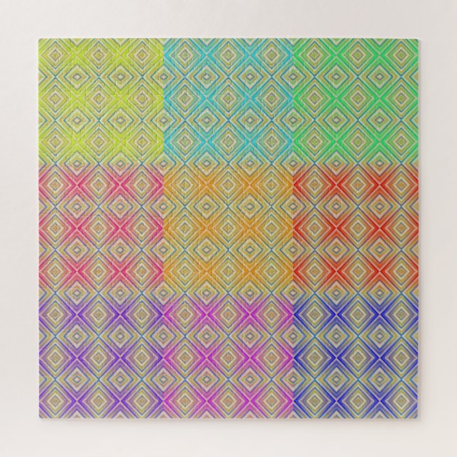 Colours Of The Rainbow Alternative Diamond Pattern Jigsaw Puzzle (Vertical)
