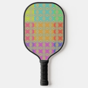 Colours Of The Rainbow Alternative Diamond Pattern Pickleball Paddle