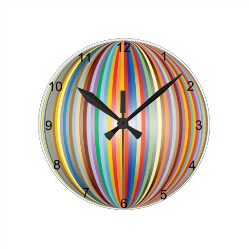 Image of Colours of the Rainbow Round Clock