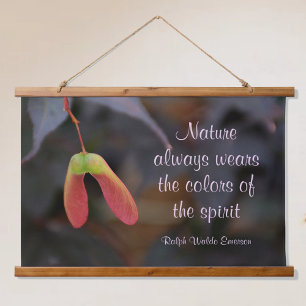 Colours of the Spirit Emerson Quote Photographic Hanging Tapestry