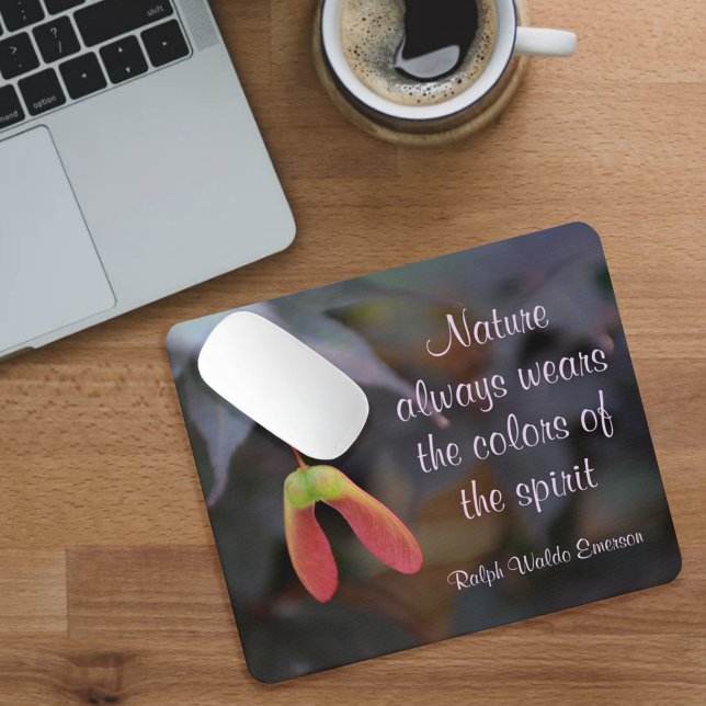 Colours of the Spirit Nature Emerson Quote Mouse Mat (Creator Uploaded)