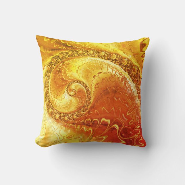 Colours of the Sun Fractal Art Cushion (Front)