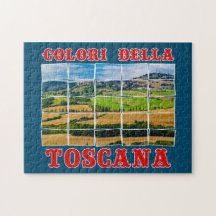 "Colours of Tuscany" landscape. Palette Tile Italy