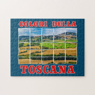 "Colours of Tuscany" landscape. Palette Tile Italy Jigsaw Puzzle