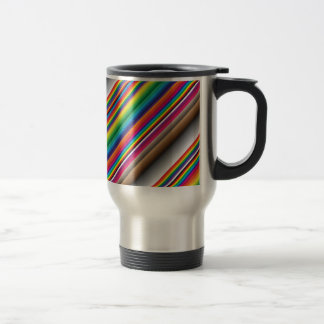 colours on diagonal travel mug