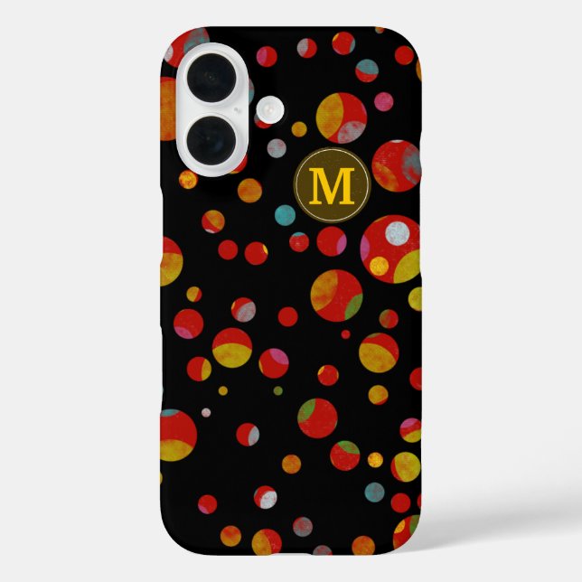 colours on polka dots pattern personalised Case-Mate iPhone case (Back)