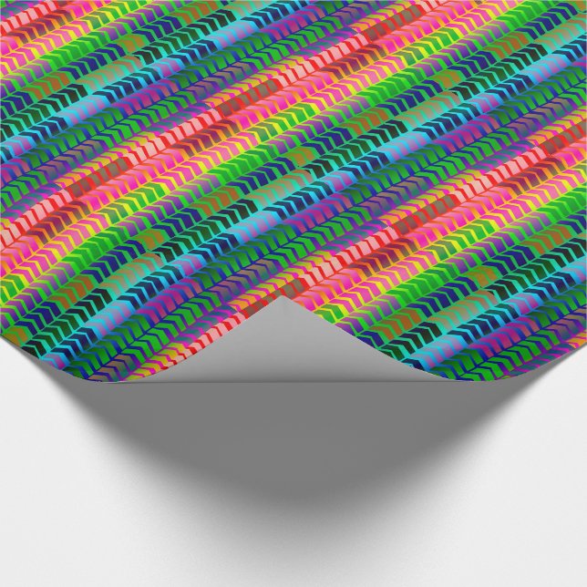 Colours Rainbow Arrows pattern giftwrap paper (Corner)