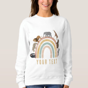 Colours Rainbow Jungle Animals  Sweatshirt