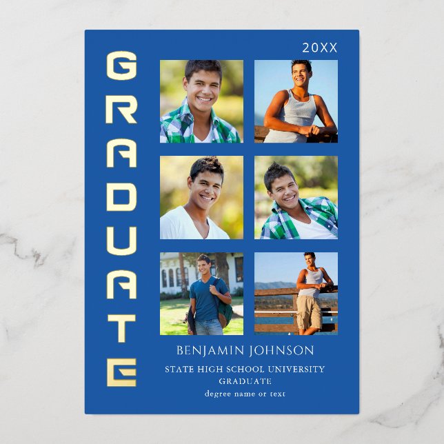 Colours Royal Blue Graduate Multi Photo Mix (Front)