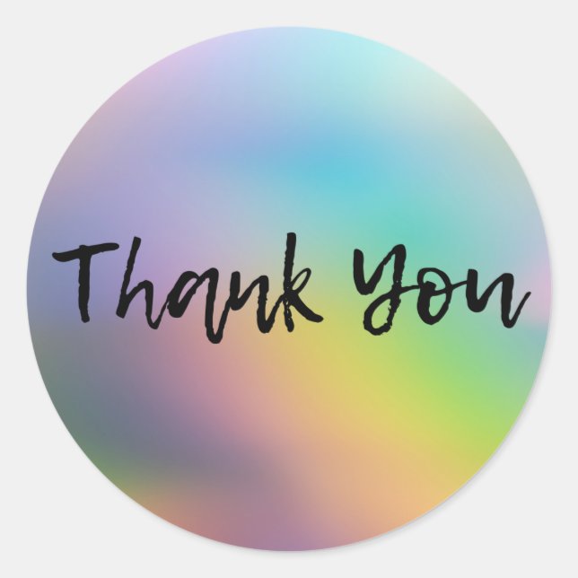 Colours Small Business Thank You Classic Round Sticker (Front)