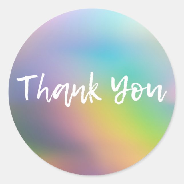 Colours Small Thank You Classic Round Sticker (Front)