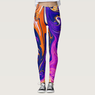 Colours Storm Best abstract colourful painting Leggings