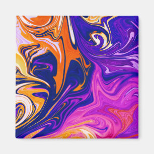 Colours Storm Best abstract colourful painting Magnet