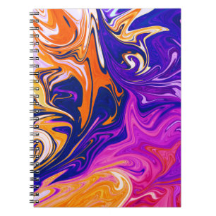 Colours Storm   Best abstract colourful painting Notebook